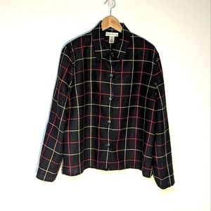 EvAN-PICONE 100% Linen Black Check Button Blazer, XL